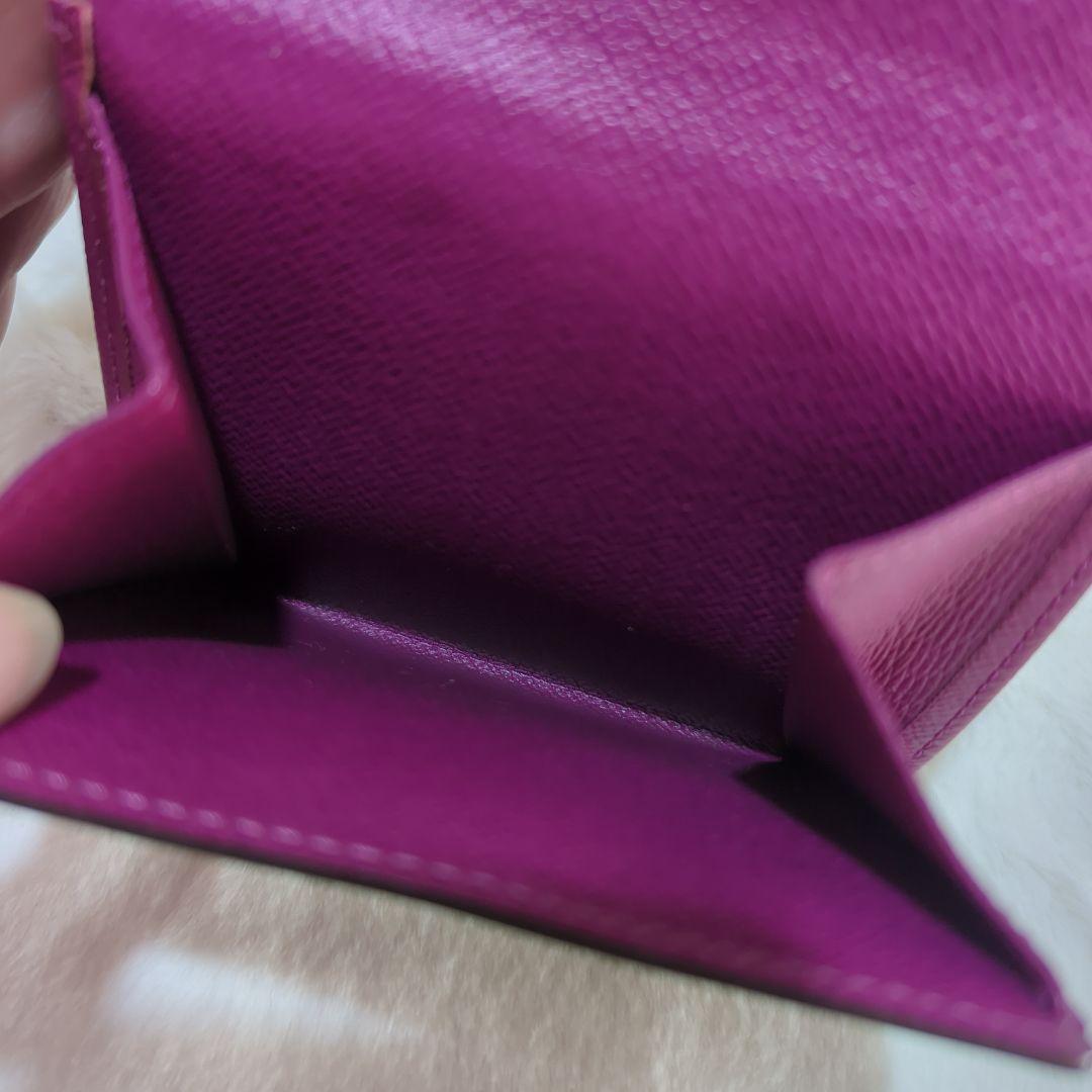 LOUIS VUITTON エピレザー 二つ折り財布 紫