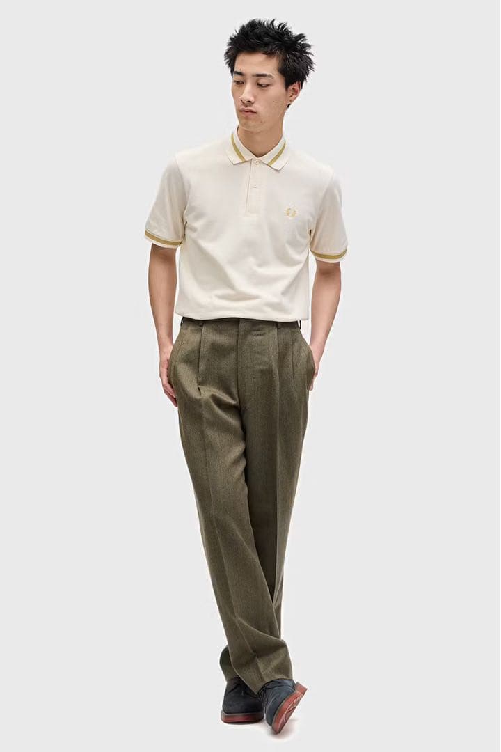 FRED PERRY ポロシャツ(M2) Lサイズ 40 アイボリー