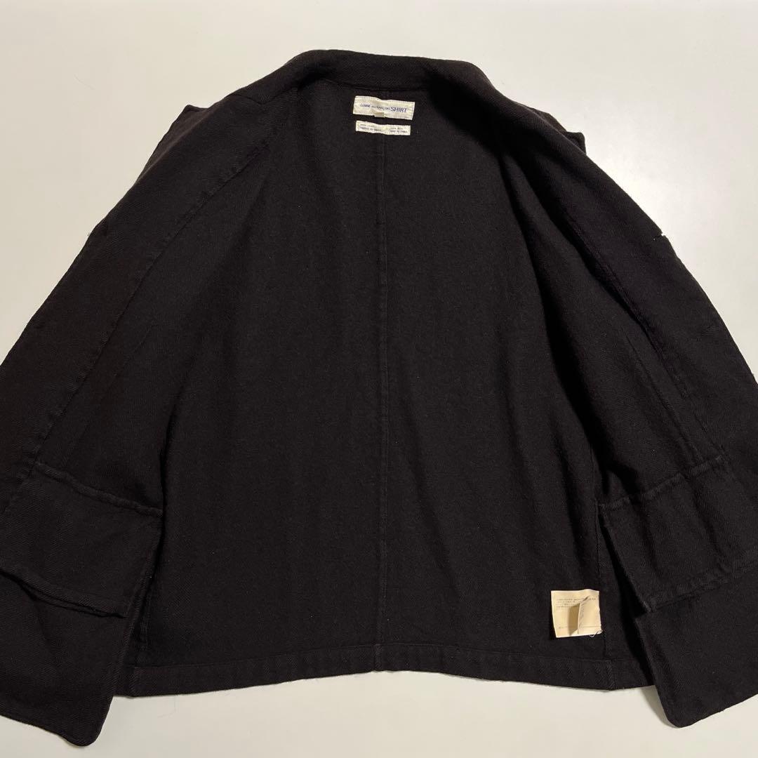 COMME des GARÇONS SHIRT ウール縮絨ジャケット ブラウン