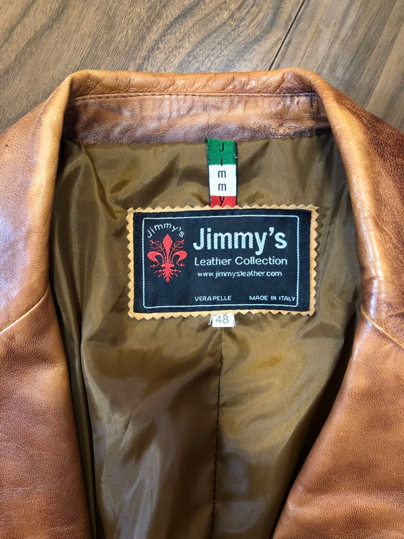 【イタリア製】Jimmy's Leather 本革 テーラードジャケット