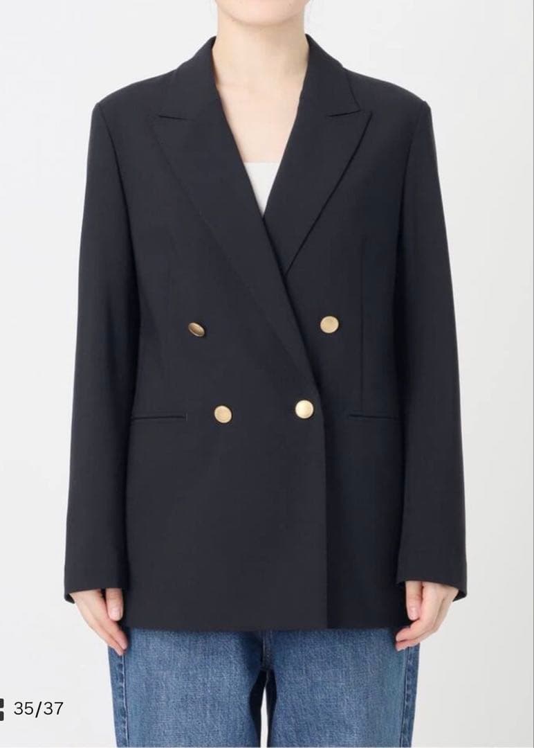 Spick and Span プレーンウィーブダブルブレストジャケット