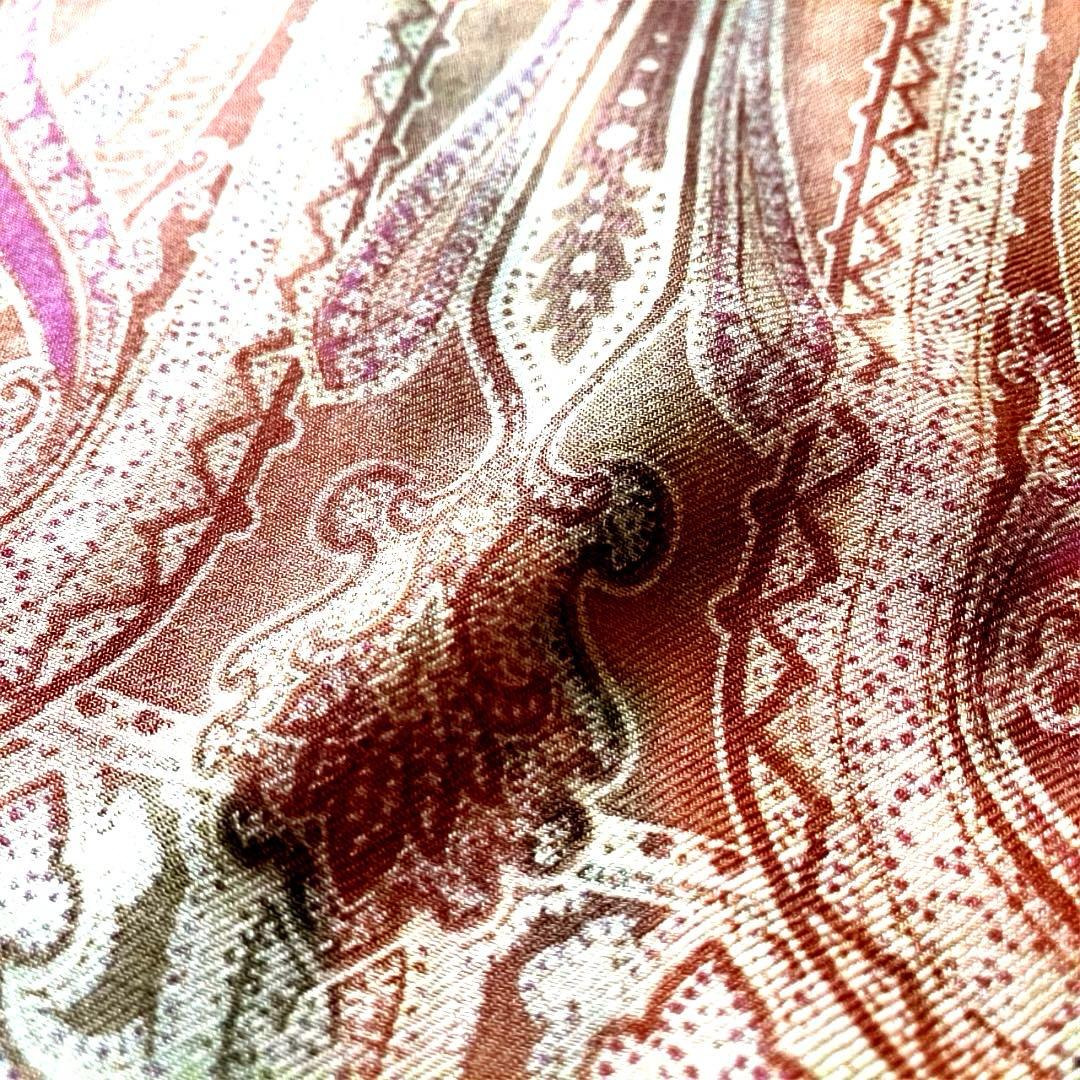 極美品　ETRO エトロ 大判ショール ペイズリー柄 ウール×シルク イタリア製