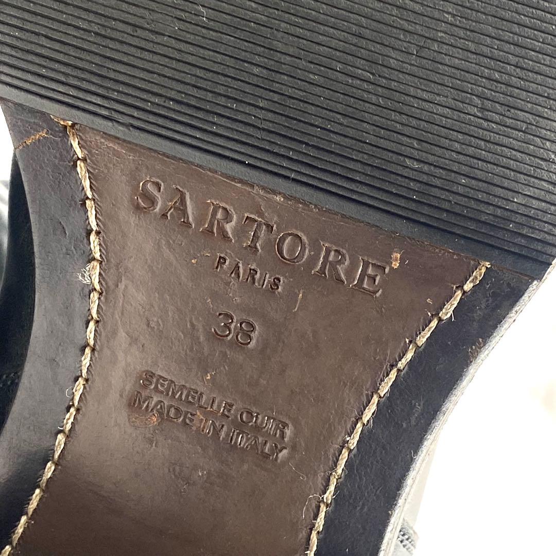 【人気】SARTORE ジョッキーブーツ ミドルブーツ レザー イタリア製 38