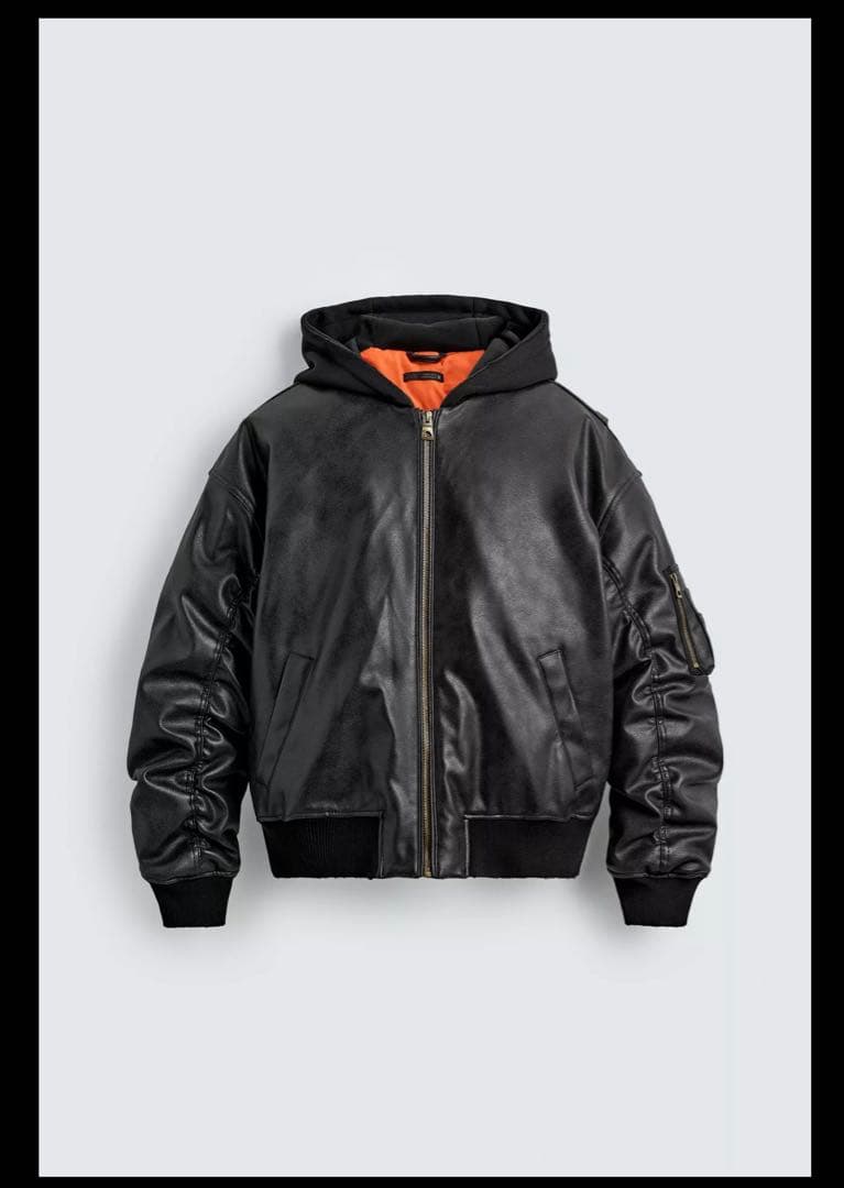 ジャケット・アウター ZARA MA-1 FLIGHT LEATHER JACKET sold out