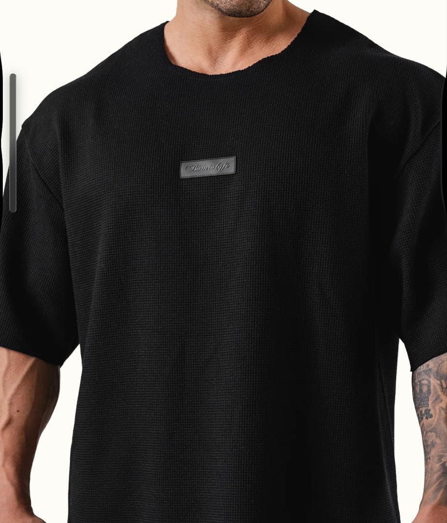 リフト LYFT オーバーサイズTシャツ 黒 ワッフル生地