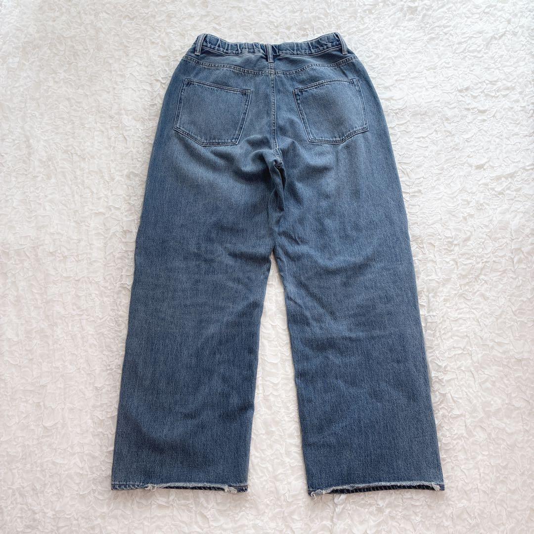 【未使用タグ付】SOLAMONAT　5Pルーズストレートイージーデニム　24SS