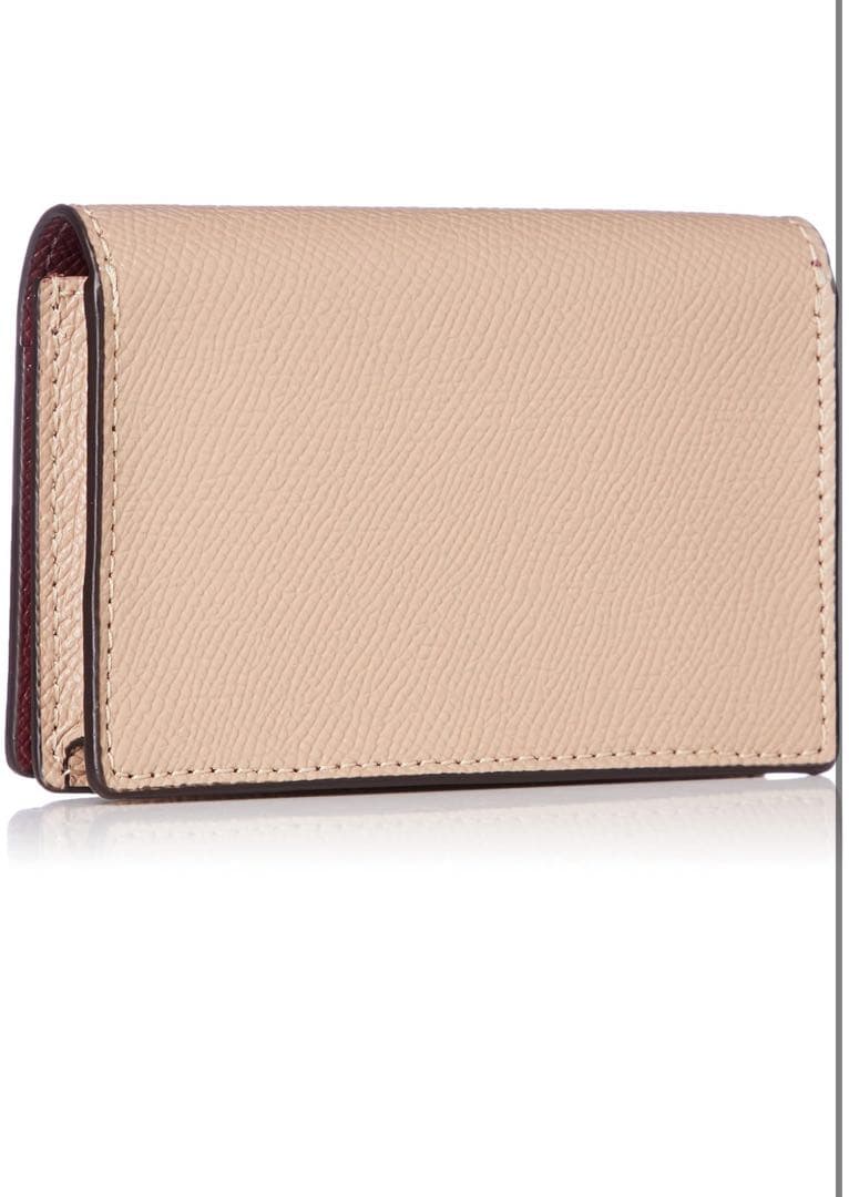 COACH 名刺入れ ベージュ ワインレッド