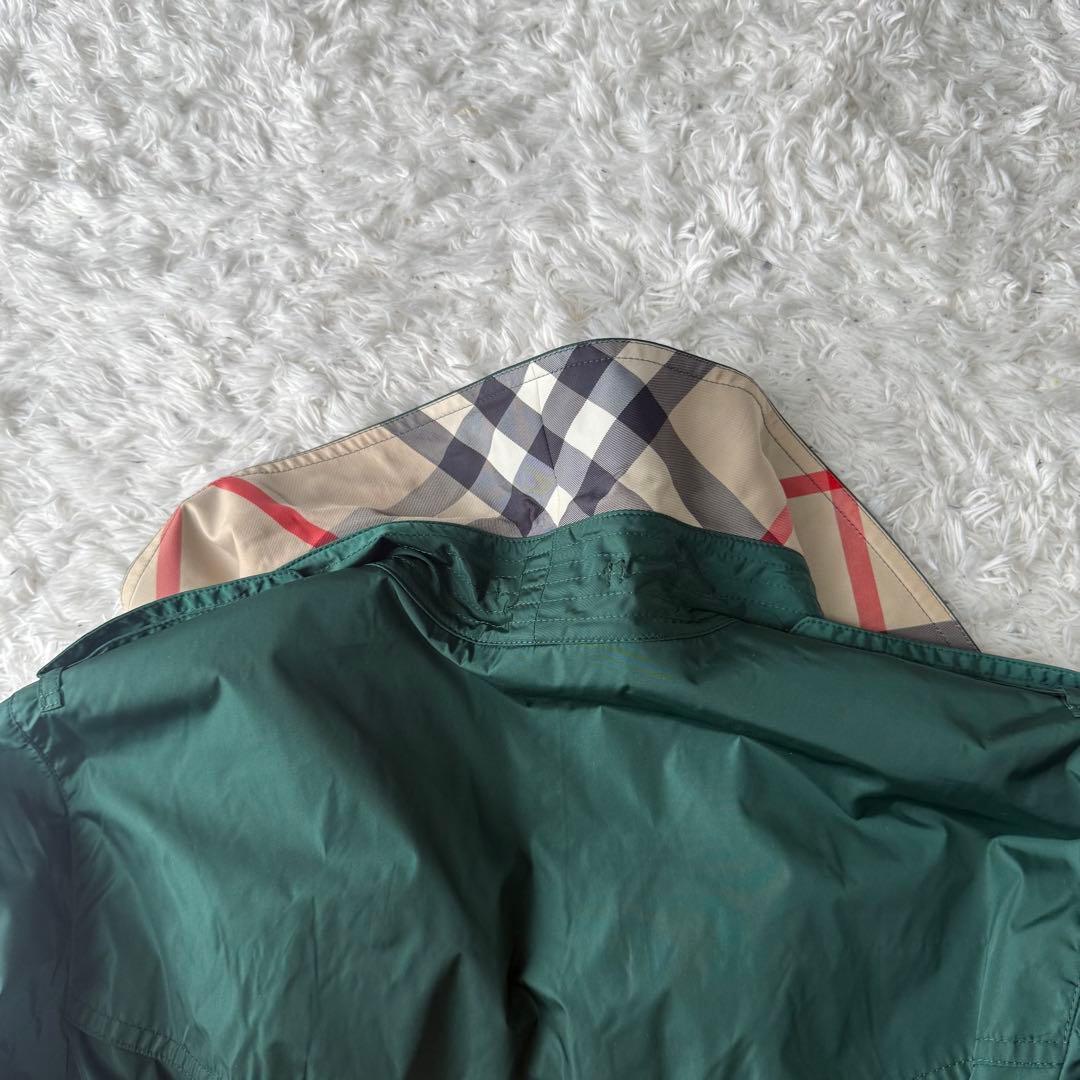 極美品 バーバリーロンドン トレンチコート はっ水 ノバチェック グリーン