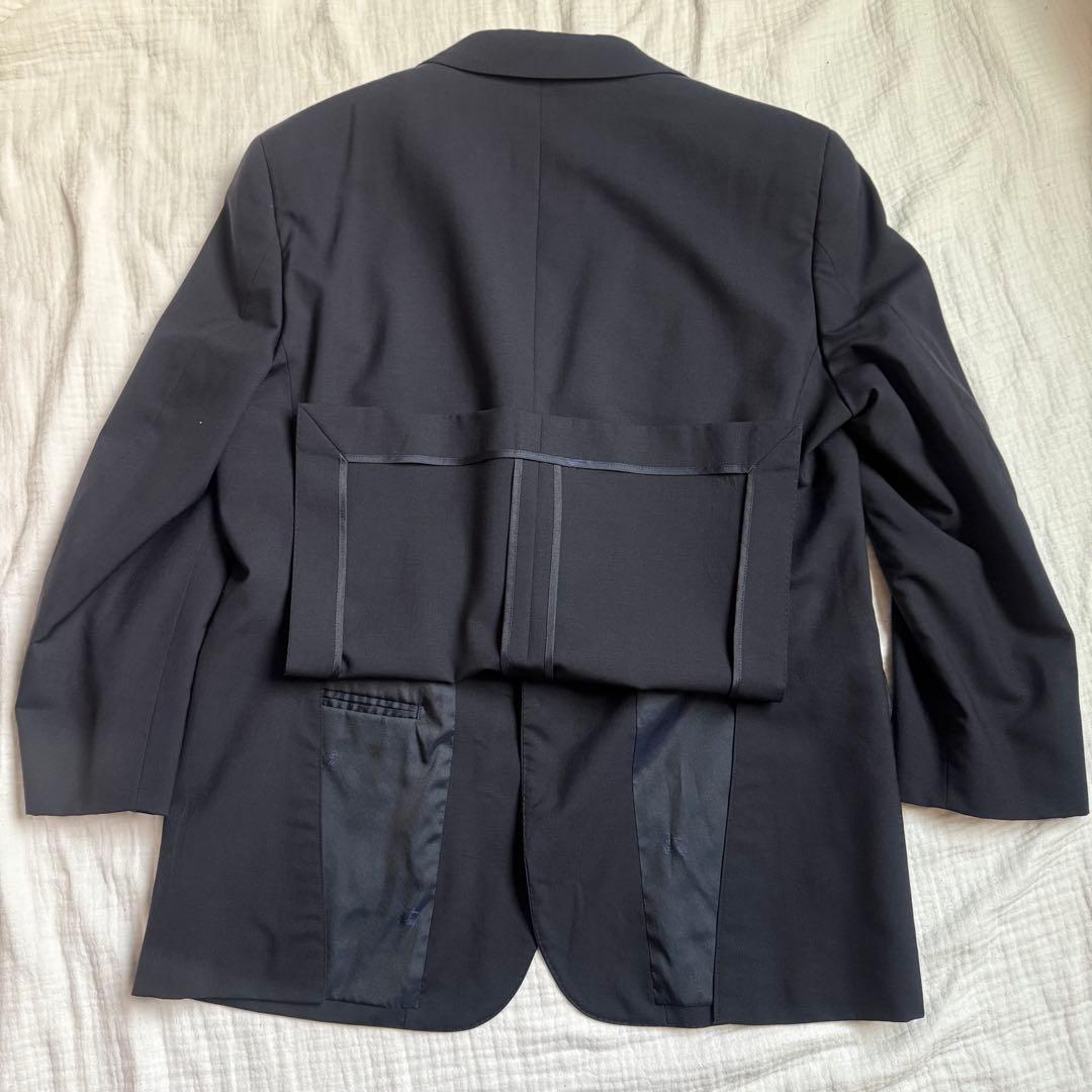 美品☆BURBERRY LONDON/紺ブレ/テーラード/モヘア混/金ボタン