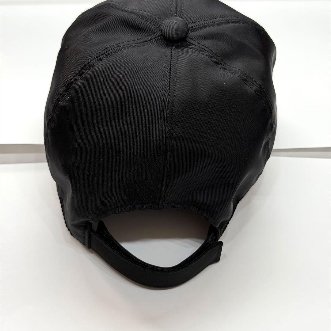 PRADA プラダ ブラック ナイロンキャップ Lサイズ 黒