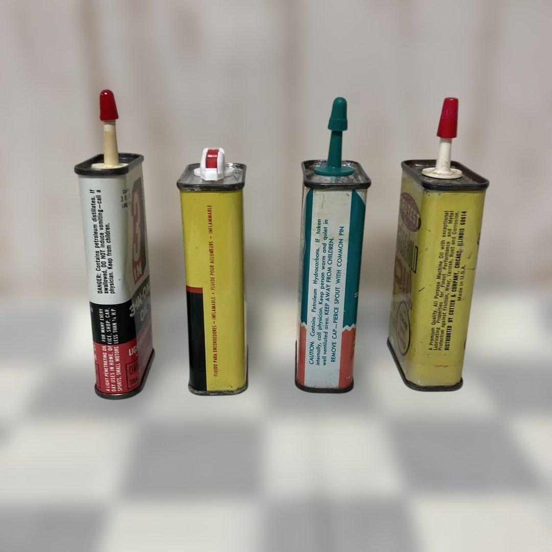 アメリカ ヴィンテージ　オイル缶 50s〜80s 4ヶSet ハンディオイラー