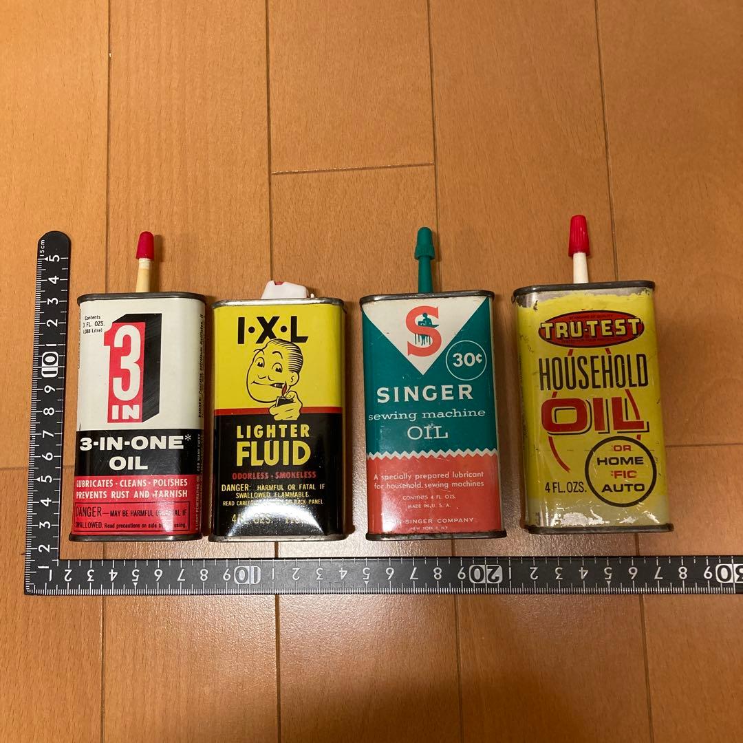 アメリカ ヴィンテージ　オイル缶 50s〜80s 4ヶSet ハンディオイラー