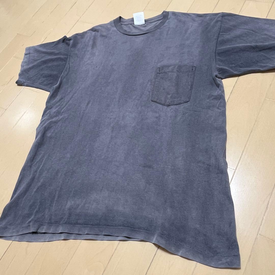 90s GAP ポケット Tシャツ ブラック フェード USA製 OLD ポケT