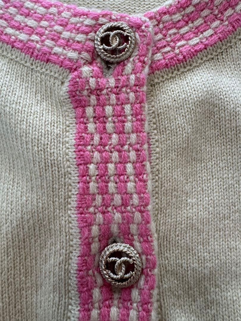 CHANEL スモールジャケット風 カシミヤ カーディガン