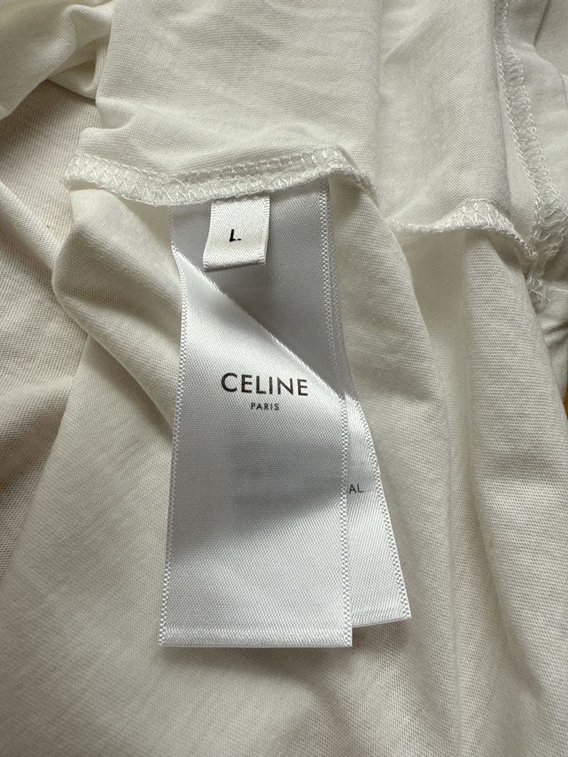 CELINE ホワイト Tシャツ 半袖 冬季SALE❣️