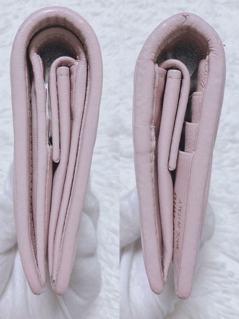 ♡現行♡付属品完備♡ミュウミュウ 二つ折り財布 マテラッセ キルティング ピンク