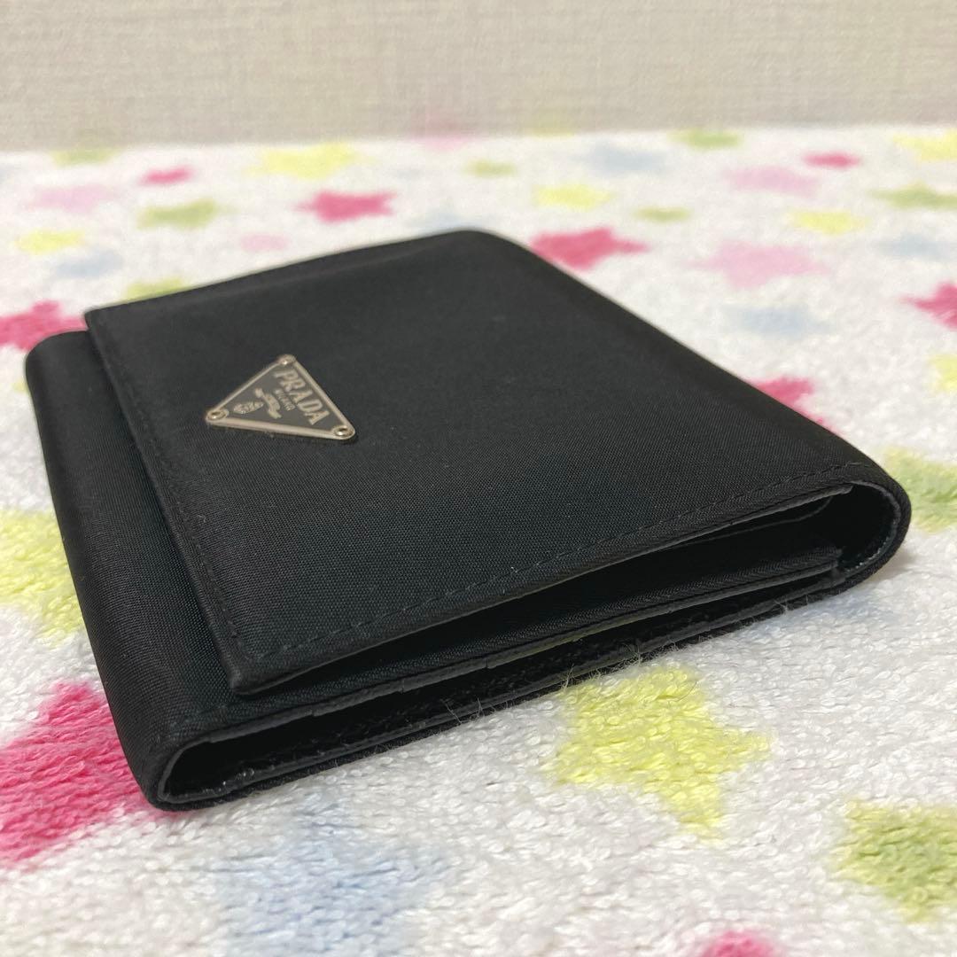 ★美品★PRADA★プラダ★ナイロン★三つ折り財布★ブラック