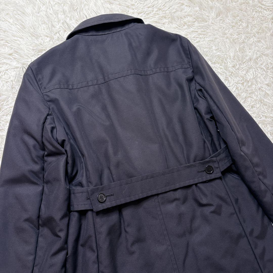 美品 Max Mara ベルテッド ロングコート キルティング L ブラック