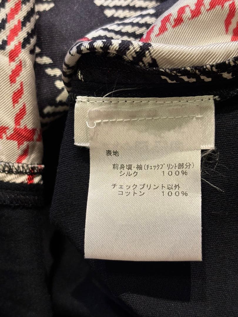 #美品Louis Vuitton チェック柄 レディースシルク半袖Tシャツ XS