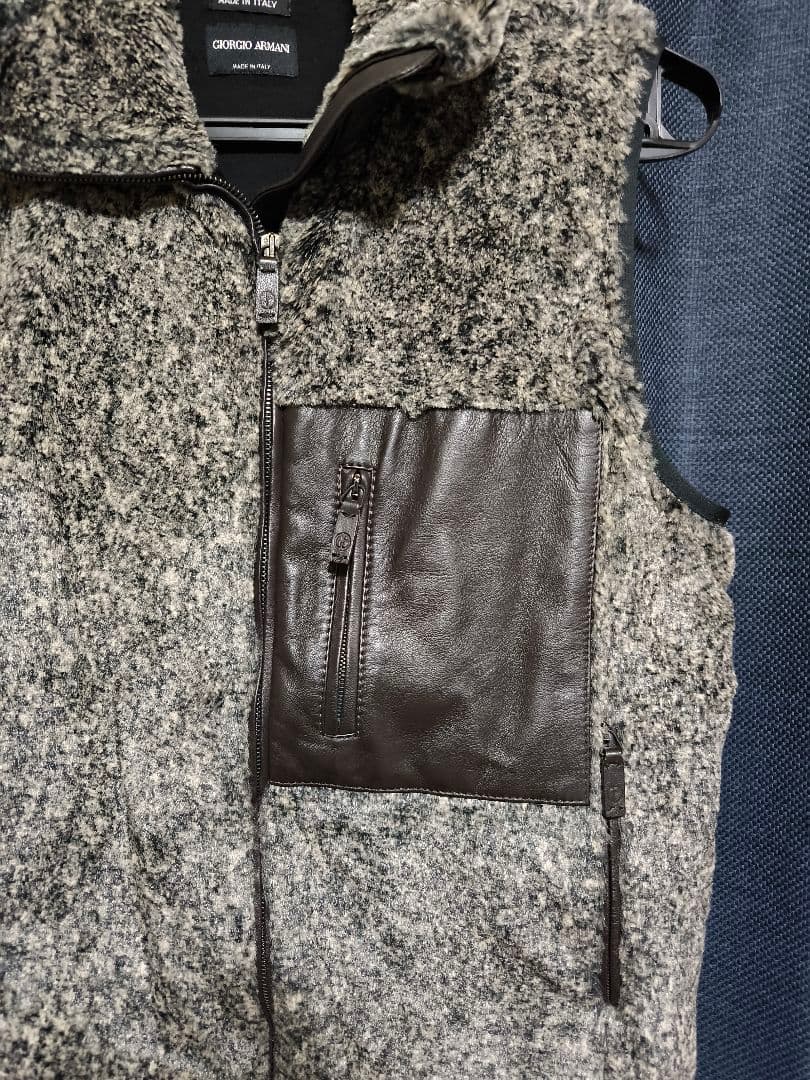 Giorgio Armani レオパード フリースベスト 46