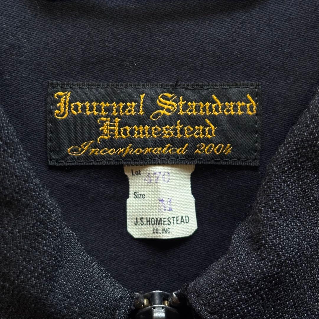 【美品】J.S stead ジップブルゾン 短丈 ウール 和紙 Wジップ
