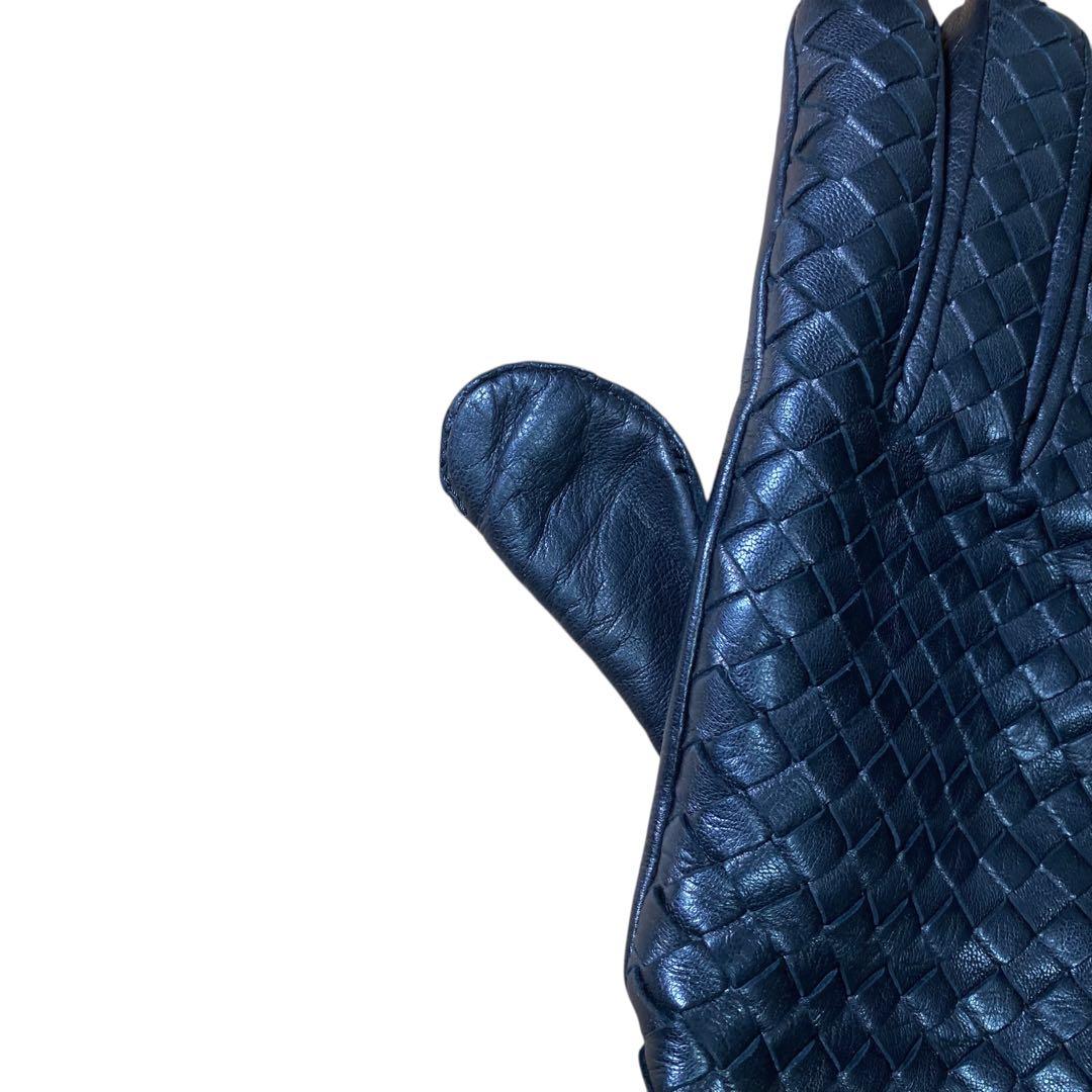 美品✨BOTTEGA BENETA イントレチャートレザーグローブ　箱付き
