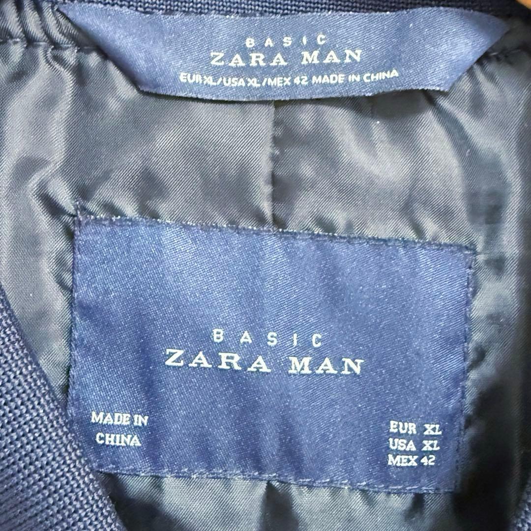 ZARA MAN キルティング ボンバージャケット ネイビー XL ほぼ未使用