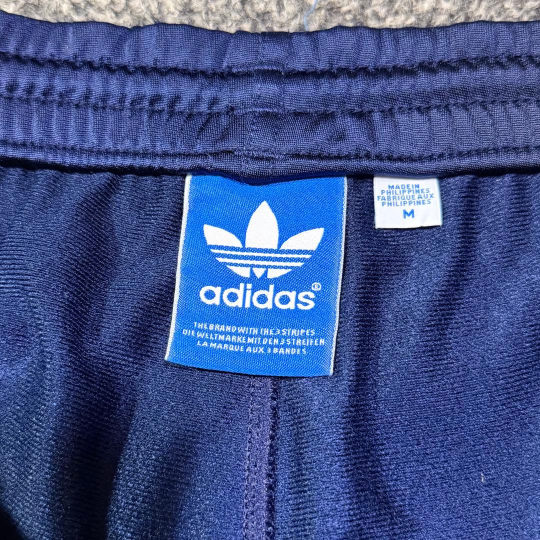 00s adidas トラックパンツ ワイド ネイビー トレフォイル