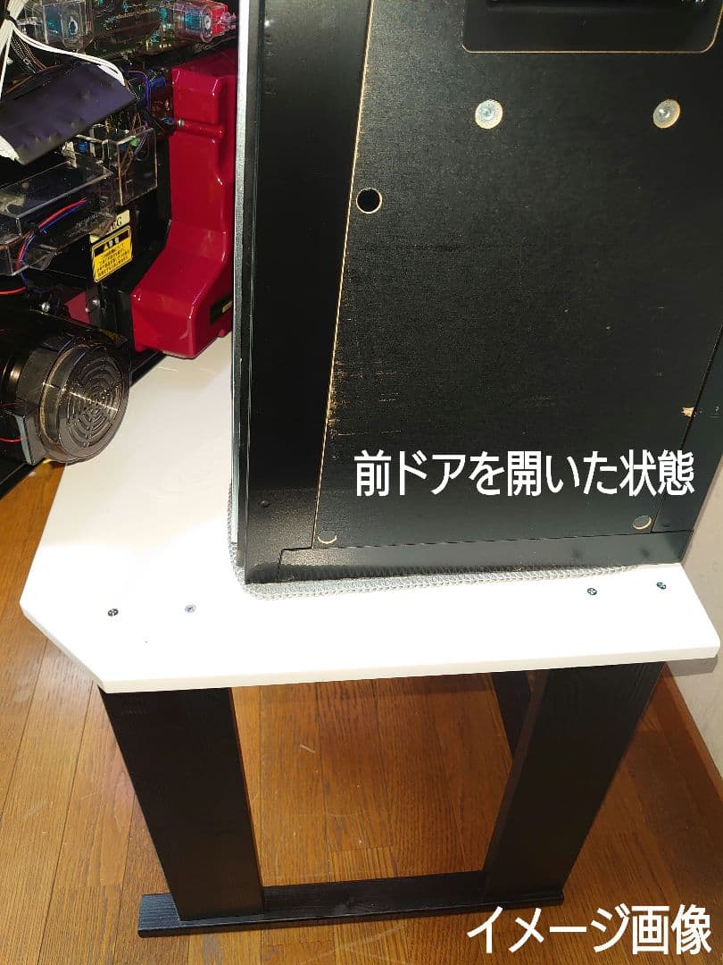 【累積224台目】１台用パチスロ実機の置き台・シンプルスタンド★白色＋黒色①