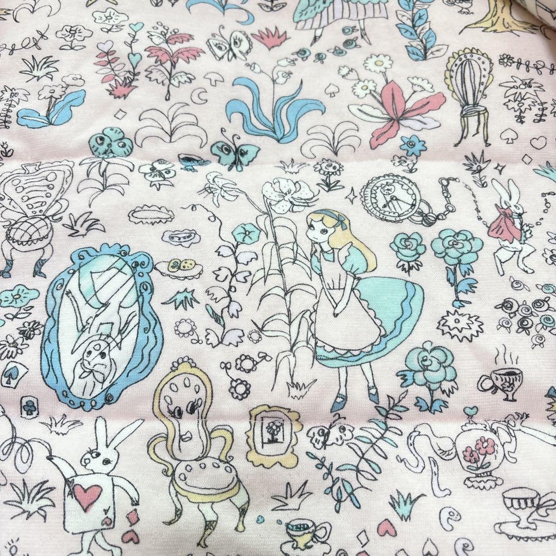 新品タグ付　ツモリチサト　暖かい♡リバーシブル 中綿 ボア ベスト アリス柄 L