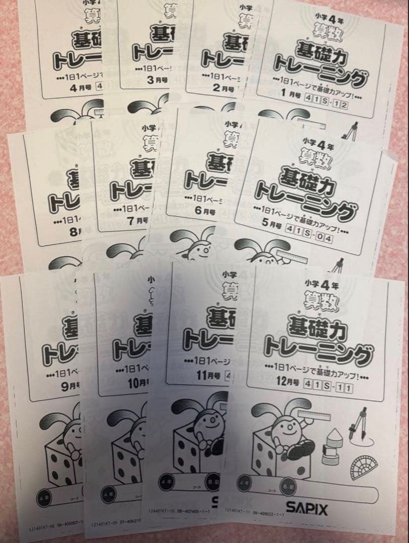 SAPIX 小4 基礎力12冊 2024年度