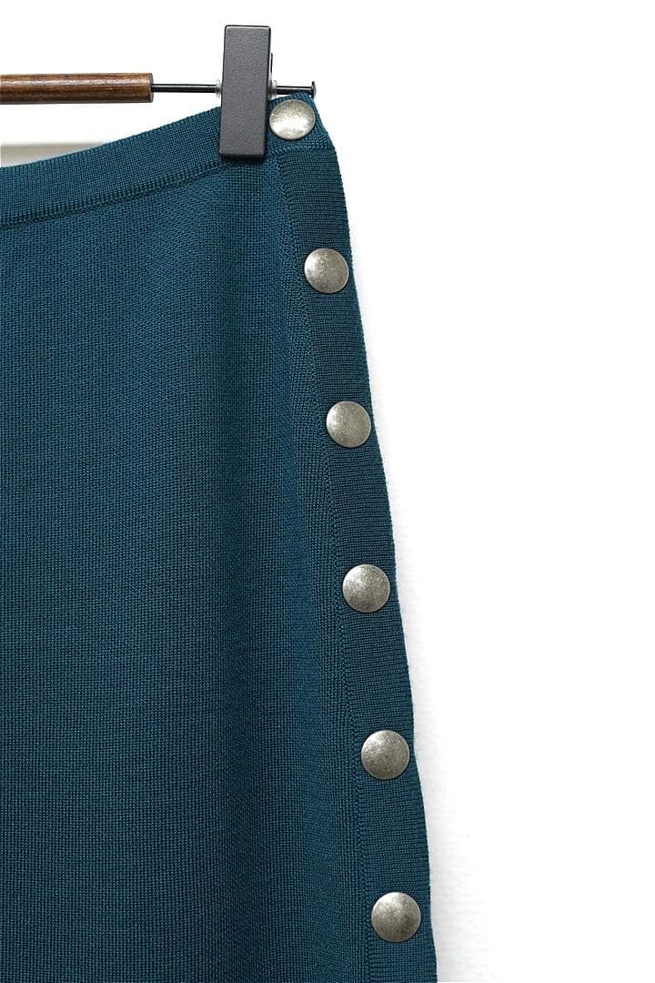 R399/美品 フランス製 agnes b ニット ロングスカート ウエストゴム