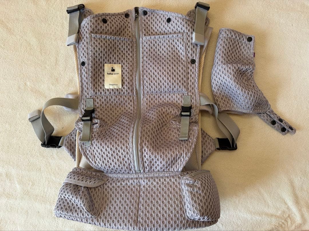 bebe swan ベスト型抱っこ紐 シルバーグレー
