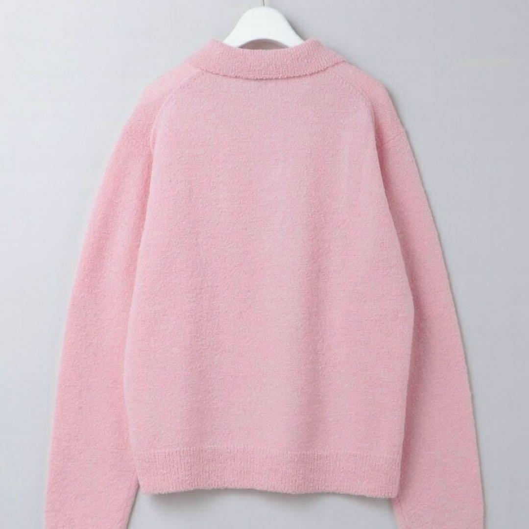 美品6 ROKU COLLAR KNIT ポロニット　ユナイテッドアローズピンク