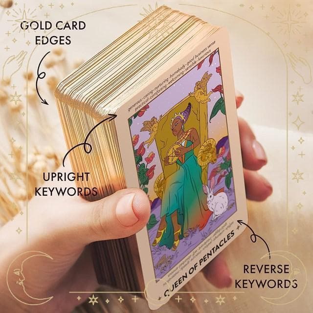 【正規品タロットカード】金縁✨豪華仕様✨フェミニンなプレミアムデッキ KW付