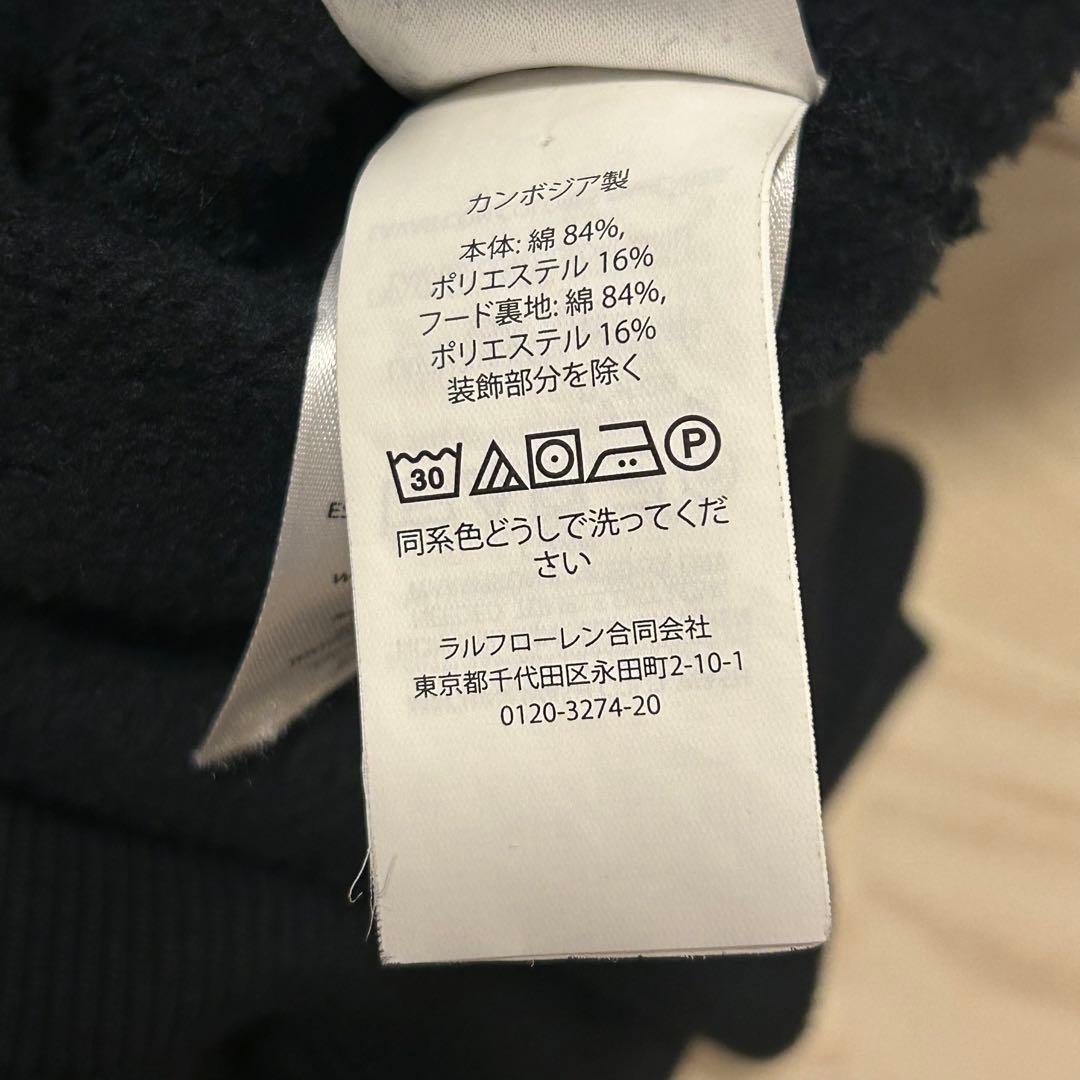 ポロラルフローレン ロングパーカー　ワンピース　チュニック　ブラック　M