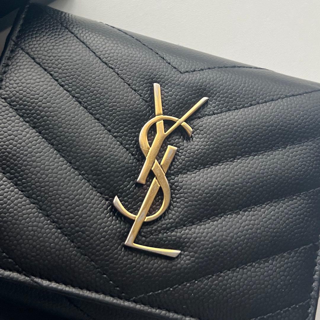 106 美品 SAINTLAURENT イヴサンローラン 3つ折り財布
