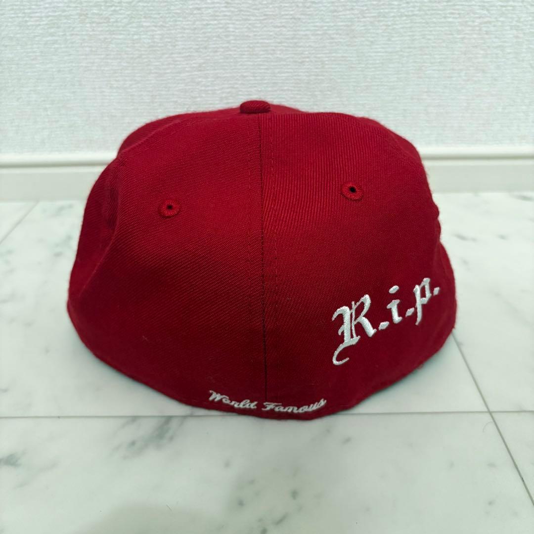 Supreme newera RIP キャップ　赤