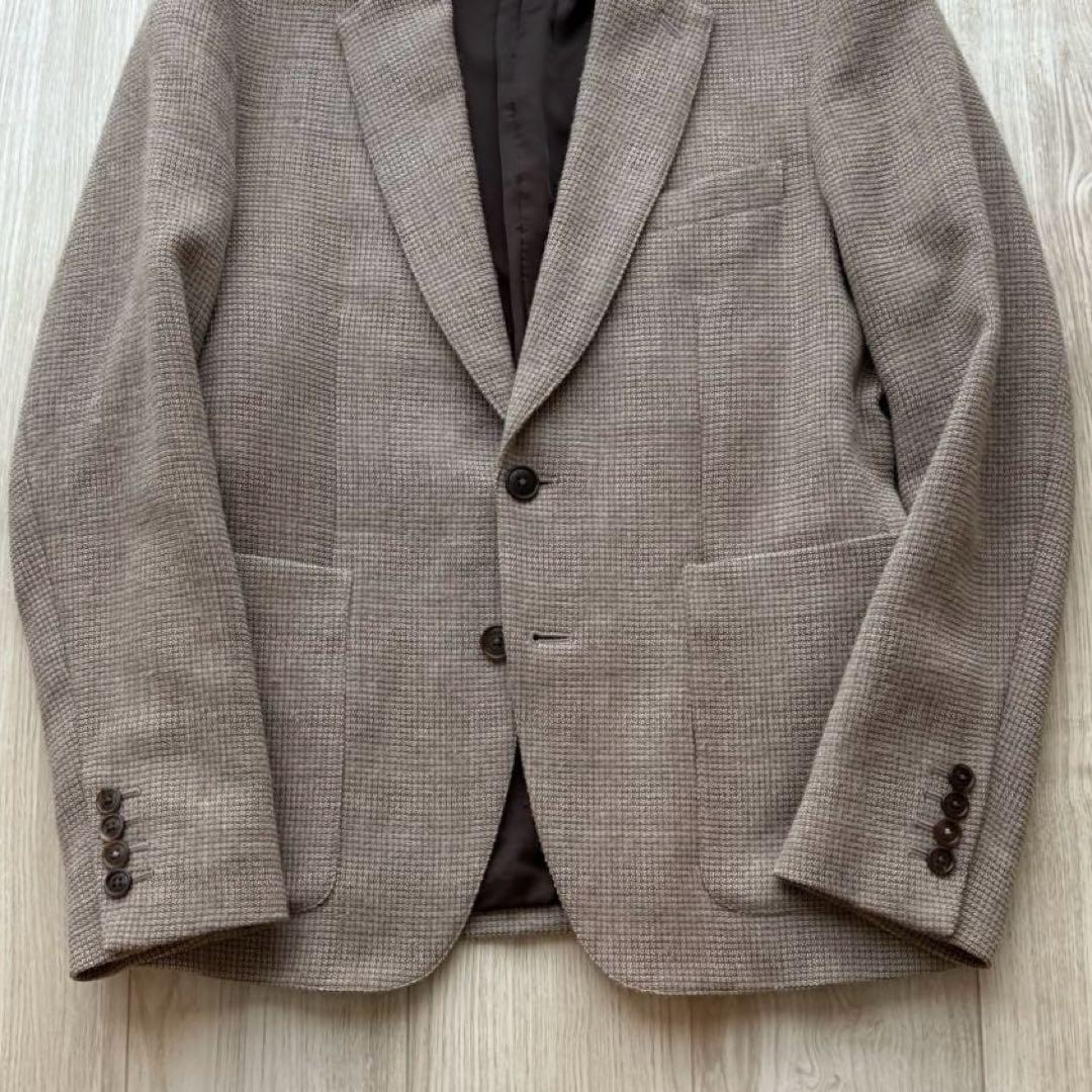 PaulSmith 現行 アンコンジャケット グレージュ S 日本製 春秋