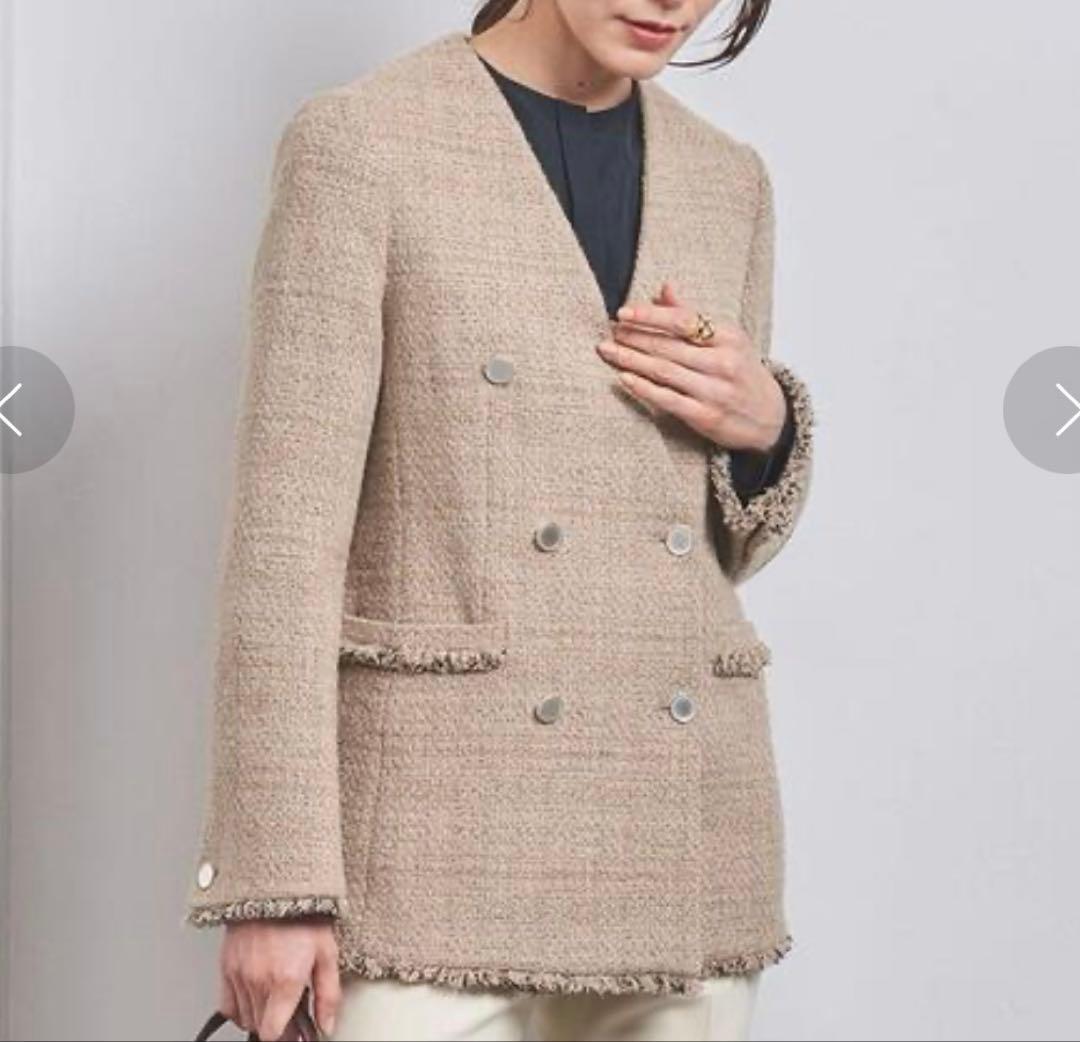 UNITED ARROWS ツイード Vカラー ジャケット　ユナイテッドアローズ