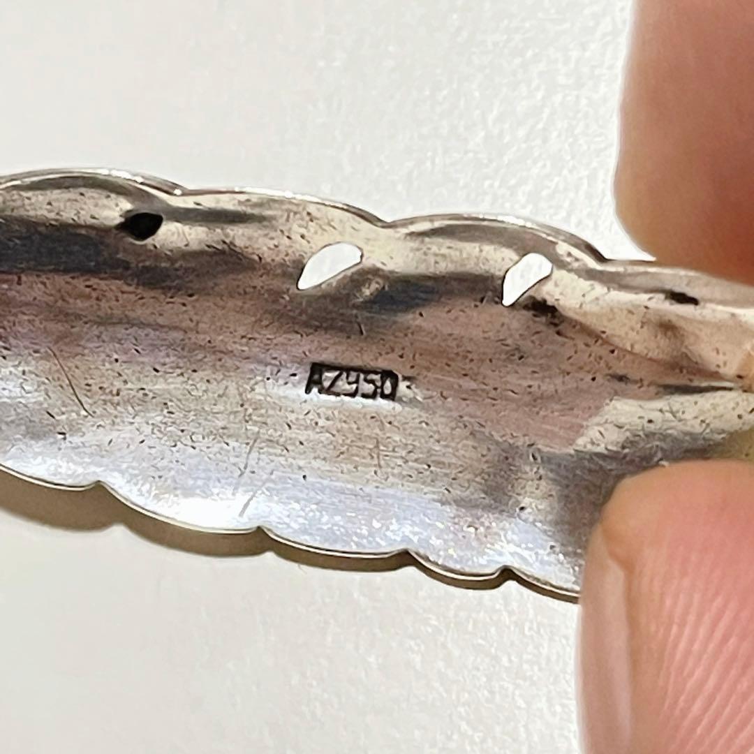 【値下げ】シルバー950/ターコイズ フェザー ペンダントネックレス
