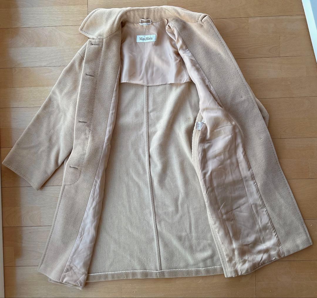 MAXMARA マックスマーラ　ウール　カシミヤ　ロングコート　白タグ