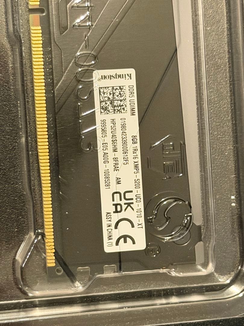 メモリー Kingston FURY BEAST DDR5 16GB 5200Mhz