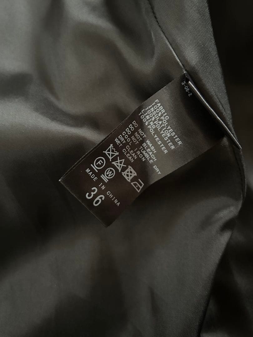 スピックアンドスパン 中綿袖ボリュームスリーブロングコート36 ブラック