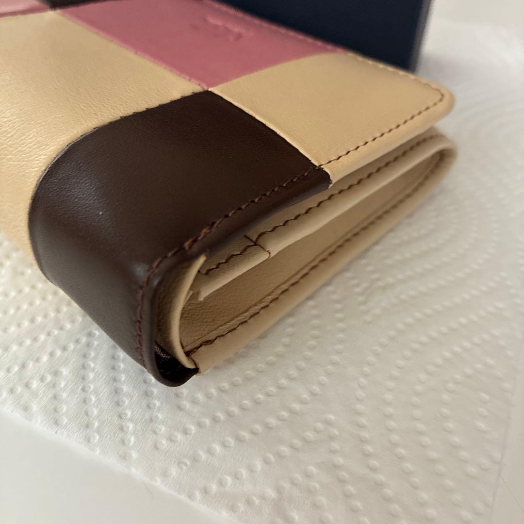 【新品未使用】シビラ　牛革　三つ折り財布　パッチワークデザイン