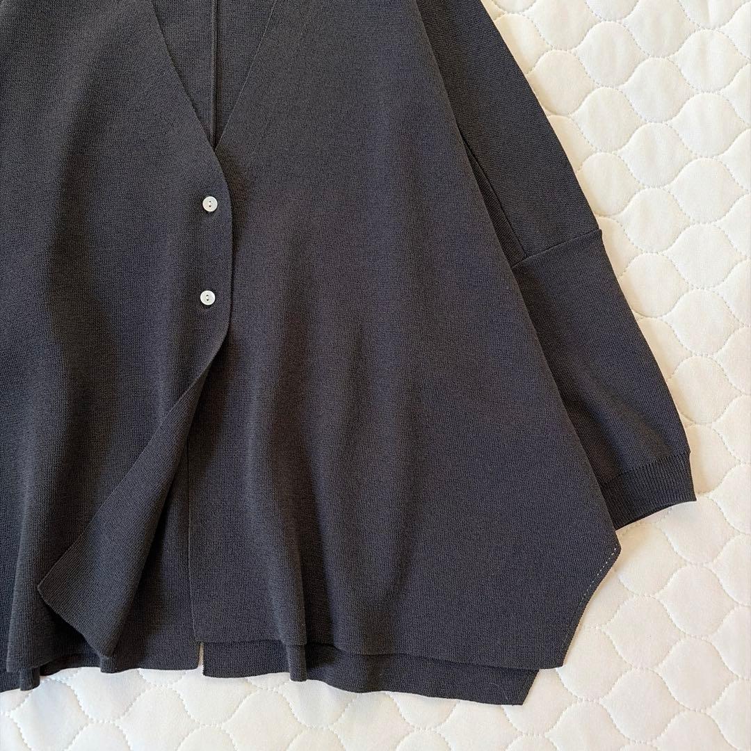 【極美品】BEARDSLEY サラッとカーディガン　ハオリ　ダークグレー