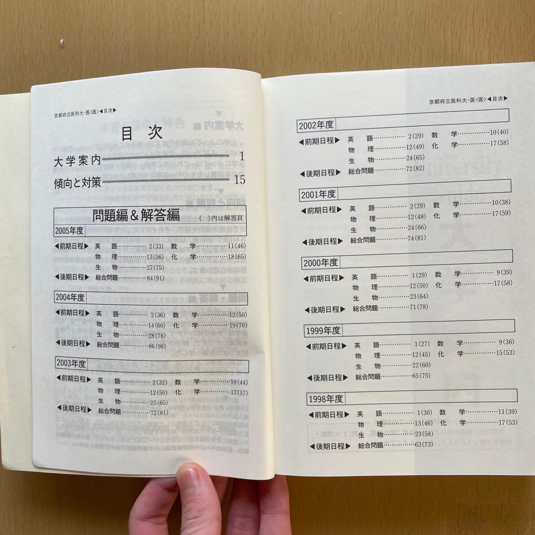【希少】京都府立医科大学 医学部 医学科 赤本 '2006 最近8ヵ年 教学社
