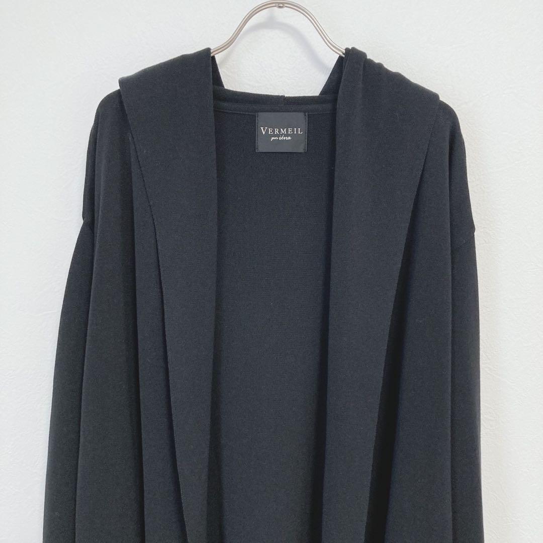 VERMEIL par iena定価3万 スムースフードロングガウン 21SS