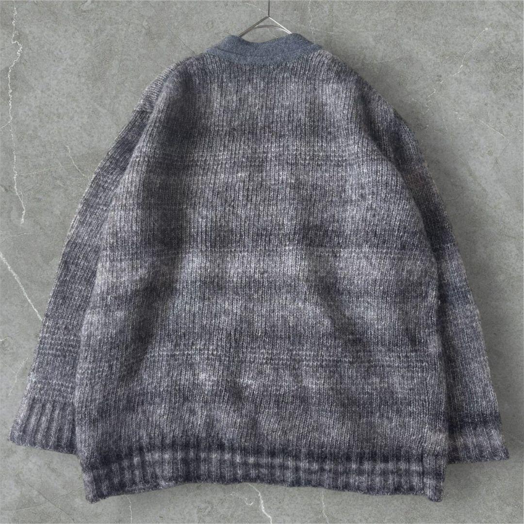 未使用に近い WOOLRICH カーディガン グレー イタリア製 ボーダー