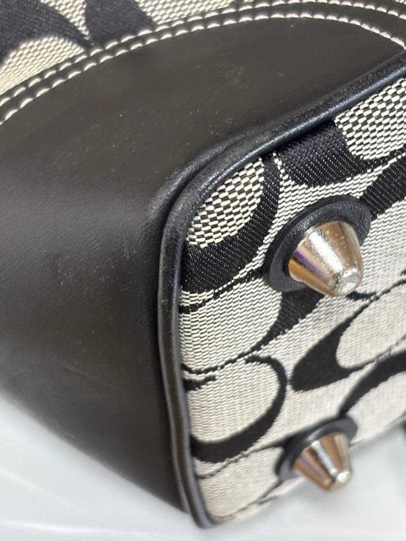セール‼️Coach ボストンバッグ グレー/ブラック横35×横23×幅10cm